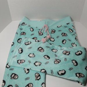 Super Soft Fleece Pajama Pants Penguin Small
